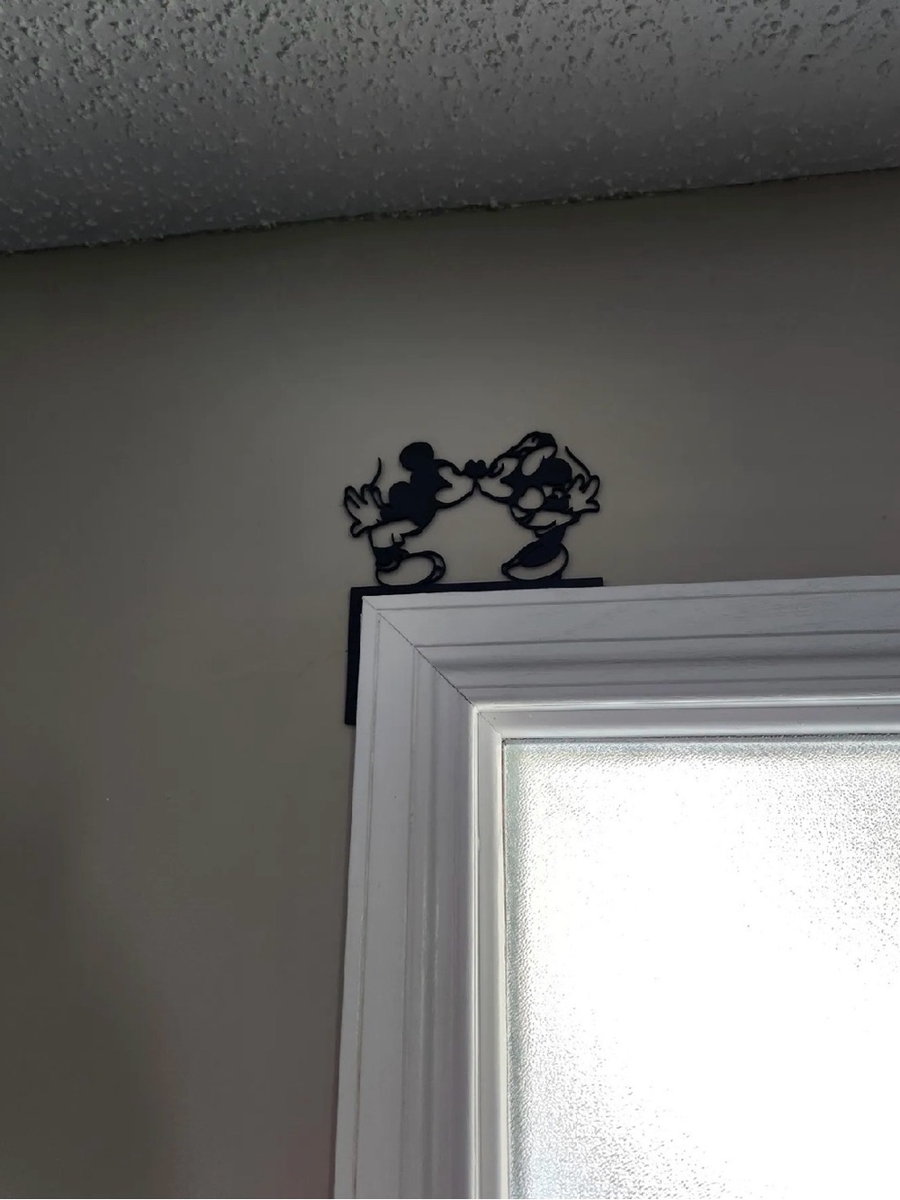Black Mickey & Minnie Silhouette Wall Accent - Decorative Home Wall Décor